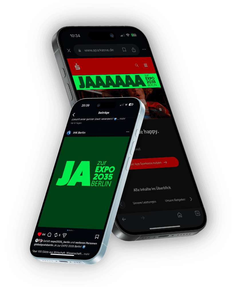 An image of a phone with the media kit displayed on the screen